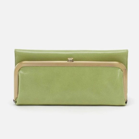 NWT New Hobo Rachel Wallet Seamist Leather Retired Rare